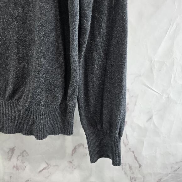 Prana Sweater Womens Medium Gray Lightweight Organic Cotton Chevron - Picture 4 of 12